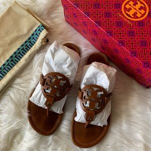 Tory Burch Brown Miller Sandals w/ box & dust bag